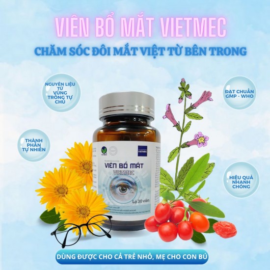 Viên bổ mắt VIETMEC hộp 30 viên