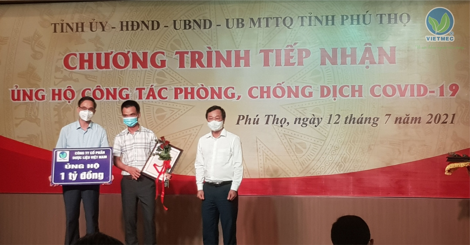 CÔNG TY CỔ PHẦN DƯỢC LIỆU VIỆT NAM ỦNG HỘ 1 TỶ ĐỒNG CHO CÔNG TÁC PHÒNG – CHỐNG DỊCH COVID-19