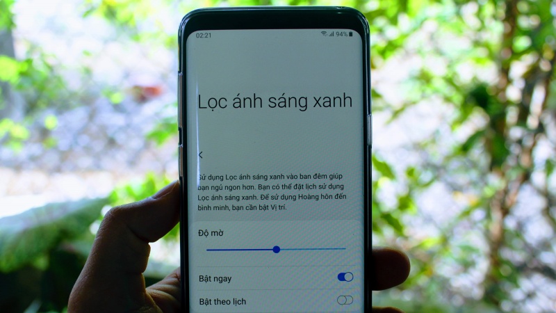 galaxy s9 plus loc anh sang xanh 800x450